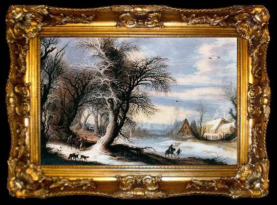 framed  Gijsbrecht Leytens Winter Landscape, ta009-2